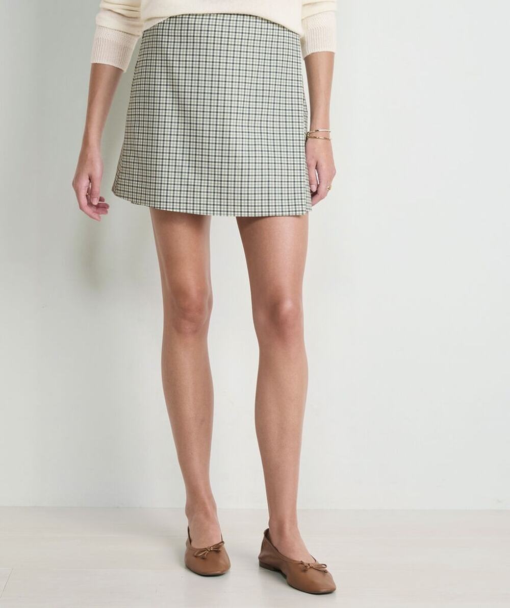 Vineyard Vines Meg Mini Skirt Quinn Plaid Balsam NWT Size XL
